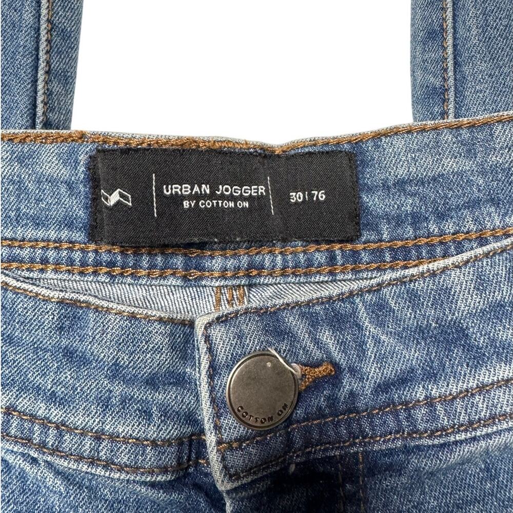 Cotton On Urban Jogger Cargo Denim Blue Wash Size 30 - Picture 8 of 11